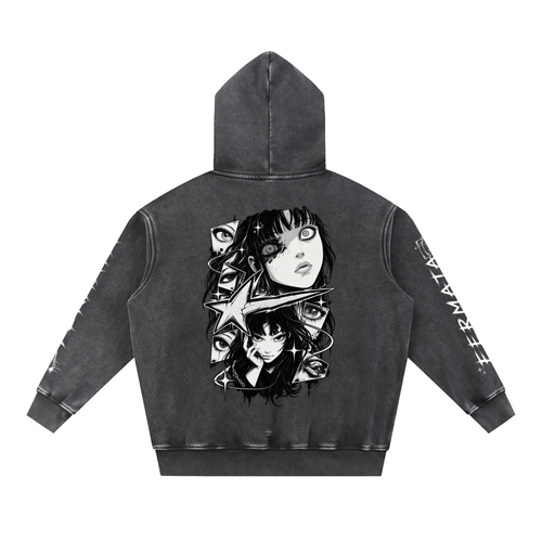 Snow Wash Fleece Oversize Hoodie