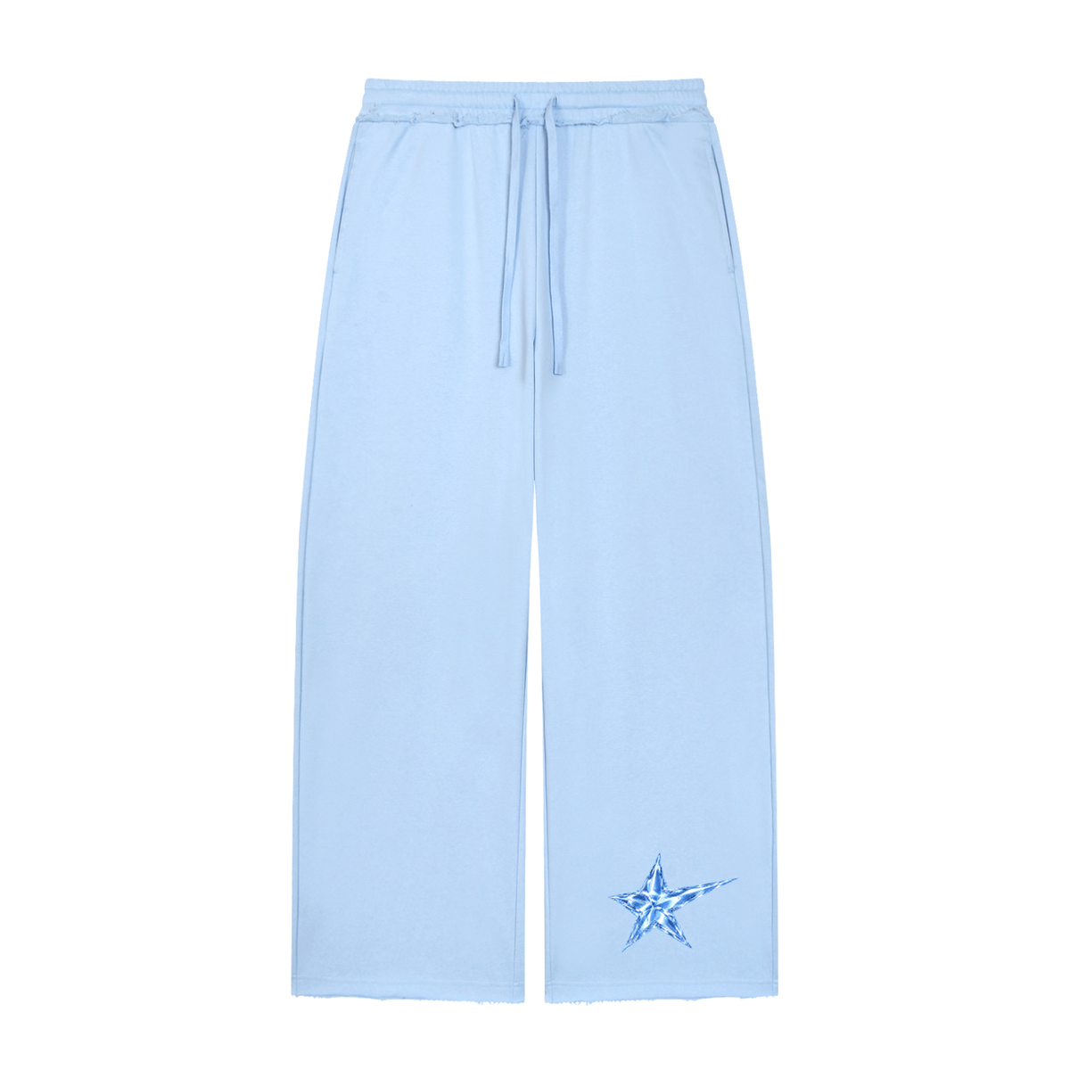 Women’s Wide Leg Raw Edge Sweatpants