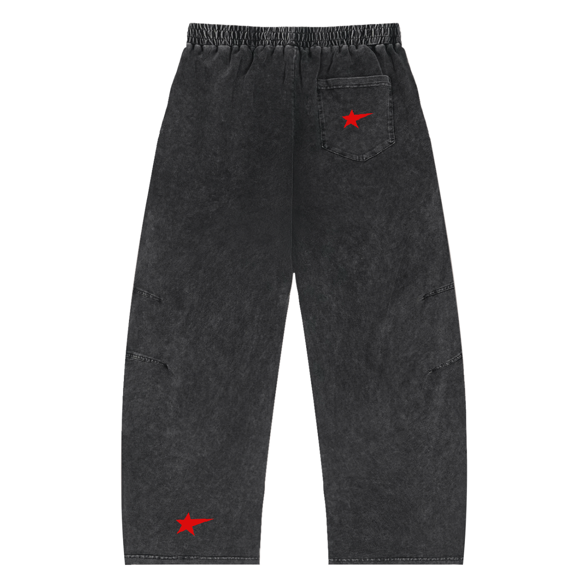 Snow Wash Drawstring Cotton Pants