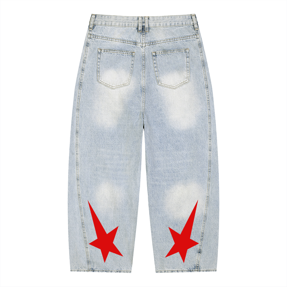Men's Vintage Wash Sunfade Barrel Leg Jeans