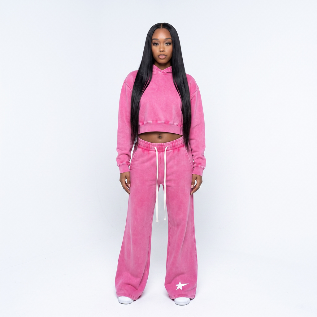 Women’s Mineral Washed Crop Hoodie
