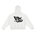 Unisex Boxy Piping Fleece Hoodie